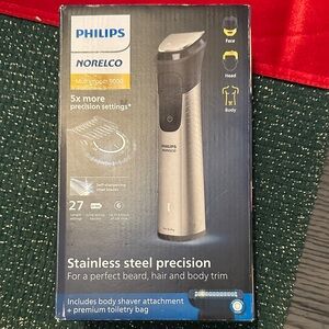 Philips Stainless Steel Multigroom 9000 Trimmer NIB